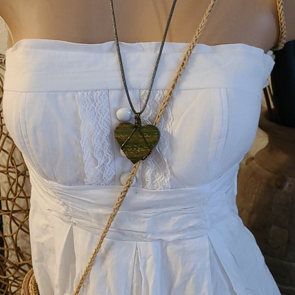 SUMMER BEAUTIFUL WHITE LACE MINI STRAPLESS 3 DRESS - Picture 11 of 16